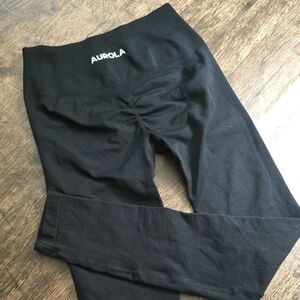 AUROLA Black Leggings - Stretchy Active Bottoms Scrunch Back Sz 2 / 4 / Small